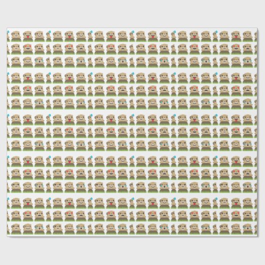 aardhog emojis cadeaupapier (Vlak)