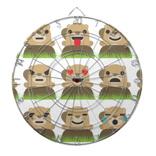 aardhog emojis dartbord (Voorkant)