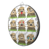aardhog emojis dartbord (Voorkant Rechts)