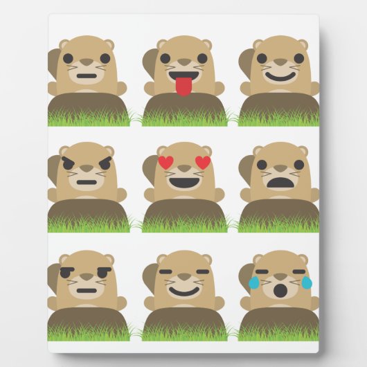 aardhog emojis fotoplaat (Voorkant)