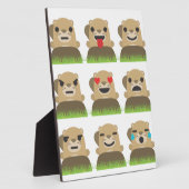 aardhog emojis fotoplaat (Zijkant)
