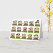 aardhog emojis kaart (Gele Bloem)