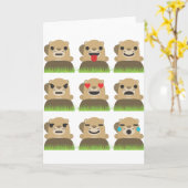 aardhog emojis kaart (Gele Bloem)