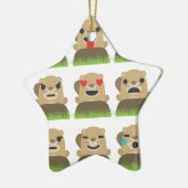 aardhog emojis keramisch ornament (Links)