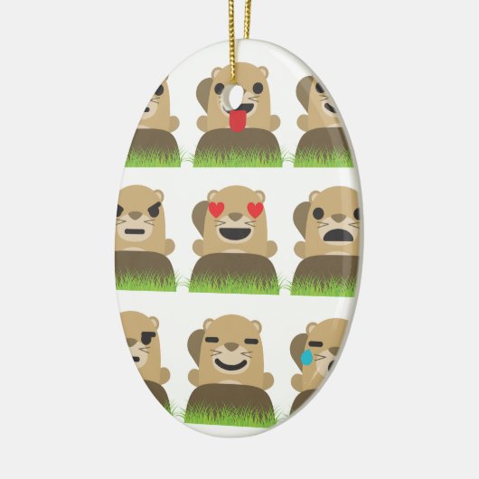 aardhog emojis keramisch ornament (Links)