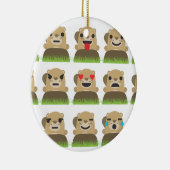 aardhog emojis keramisch ornament (Rechts)