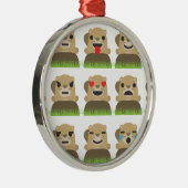 aardhog emojis metalen ornament (Rechts)