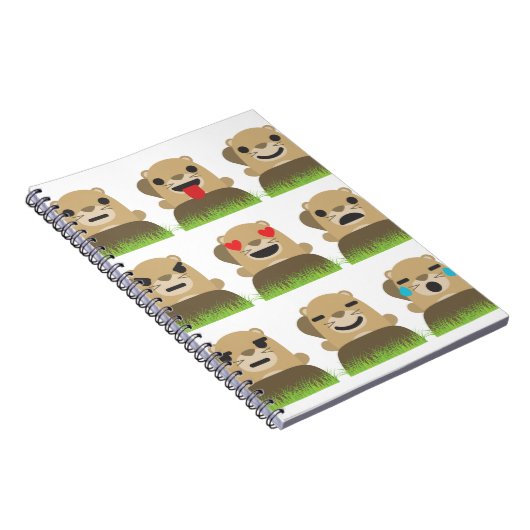 aardhog emojis notitieboek (Rechterzijde)