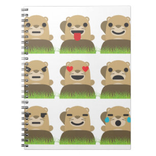 aardhog emojis notitieboek