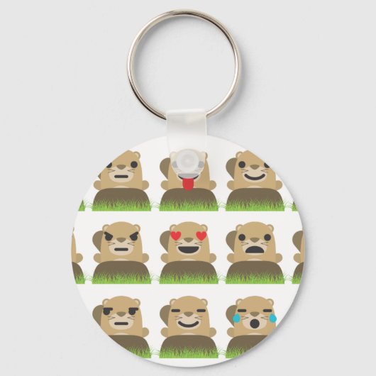 aardhog emojis sleutelhanger (Voorkant)