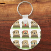 aardhog emojis sleutelhanger (Voorkant)