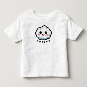 Aardig Cartoon Wolken Karakter met Mopshond Glimla Kinder Shirts