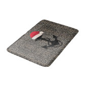 aardig elegant nautisch ANCHOR met SANTA HAT | Badmat (Gekanteld)