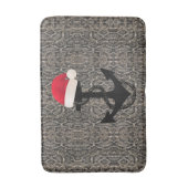 aardig elegant nautisch ANCHOR met SANTA HAT | Badmat (Voorkant Verticaal)