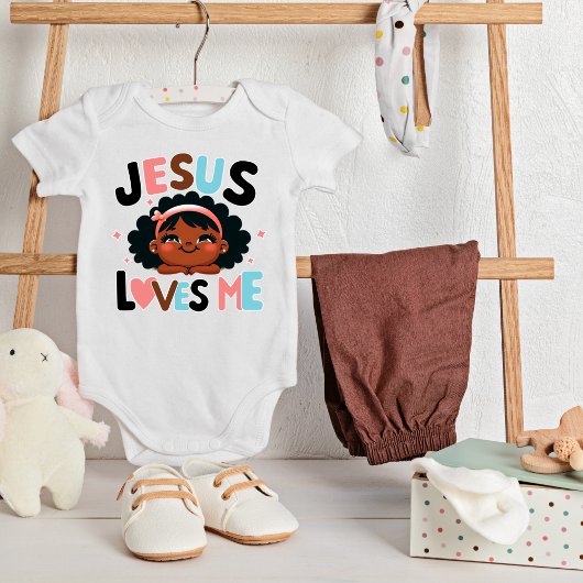 Aardig "Jesus Loves Me"-ontwerp  Romper