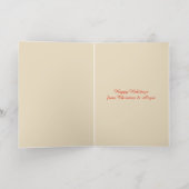Aardig Kerst Gingerbread Koppel Custom Folie Wenskaart (Binnenlaag)
