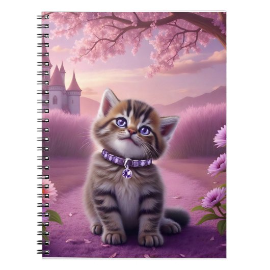 Aardig Kitten met Glitterende Halsband Notitieboek (Voorkant)