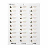 Aardig Leeuw Versierde Boom Retouradreslabel Etiket (Full Sheet)