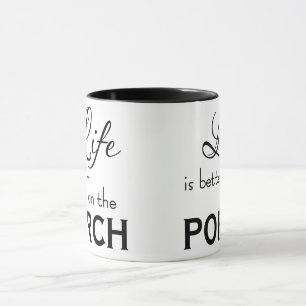aardig LEVEN IS BETER OP DE PORCH  mok