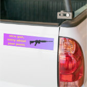 aardig pistool bumpersticker (Op Truck)