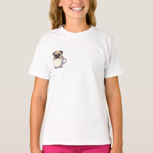 Aardig Schattig Pug Puppyl In Een Witte Theekopje T-shirt