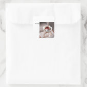Aardig Vierkante Sticker (Tas)