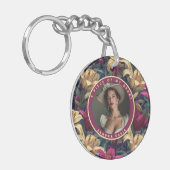 Aardige aandenken Custom Lilies Sleutelhanger (Voorkant Links)