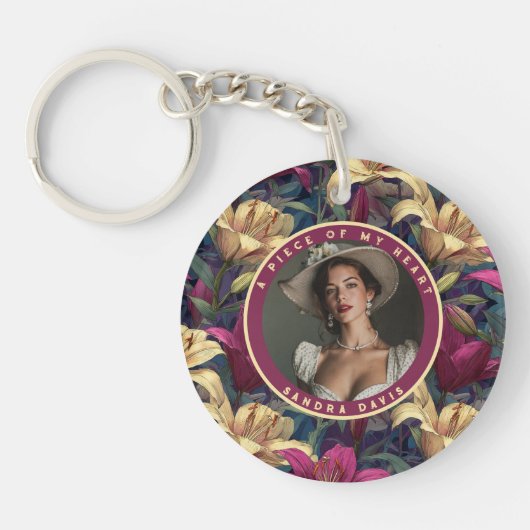 Aardige aandenken Custom Lilies Sleutelhanger (Voorkant)
