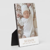 Aardige Aangepaste Baby Foto Geboorte Statistieken Fotoplaat (Zijkant)