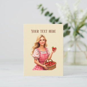 Aardige aardbeileverkopers aanpasbaar briefkaart