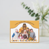 Aardige achtergrond voor Thanksgiving kalkoen groe Briefkaart (Staand voorkant)