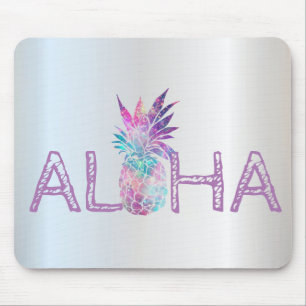 Aardige Aloha Hawaïaanse Ananas, Zilver Muismat