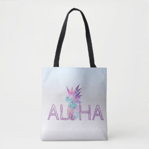 Aardige Aloha Hawaïaanse Ananas, Zilver Tote Bag
