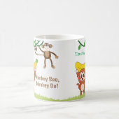 Aardige apen met grappige uitspraken Aangepaste na Koffiemok (Center)