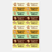 Aardige Apen School Kleuterkamp Naam Labels (Vel)