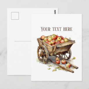 Aardige appelverkopers aanpasbaar  briefkaart