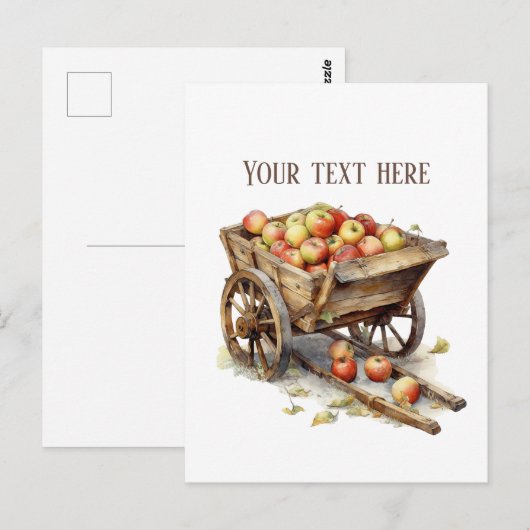 Aardige appelverkopers aanpasbaar briefkaart (Voorkant / Achterkant)