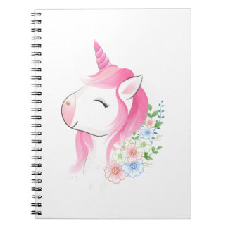 Aardige Aquarel Baby Eenhoorn Custom Na Notitieboek