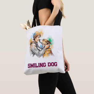 Aardige Aquarel Hond Liefhebber Beste Vrienden Tote Bag