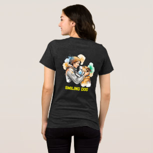 Aardige Aquarel Hond Liefhebber Beste Vrienden  Tri-Blend Shirt