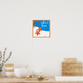 Aardige aquatische zeester aangepaste kinderkamer  poster (Keuken)