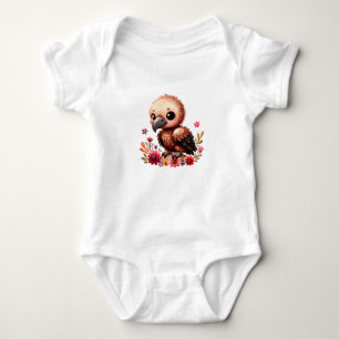 Aardige baby-gier ontwerp romper