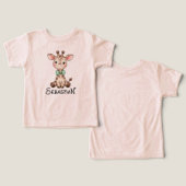 Aardige baby-giraf met vlinderdas gepersonaliseerd (Ontwerp Voorkant & Achterkant)