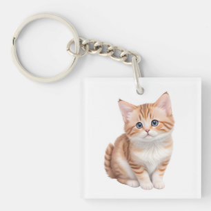Aardige Baby Kitten Schattig  Sleutelhanger