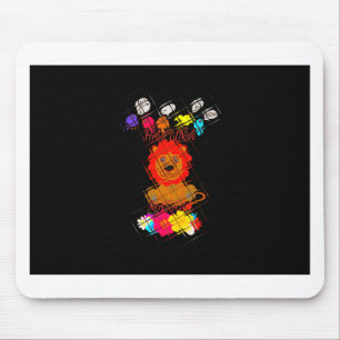 Aardige baby leeuw kunst ontwerp motief muismat