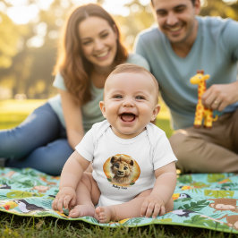 Aardige baby leeuwenwelp "Baby Leo" Persoonlijk Romper