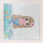 Aardige baby zeemeermin,Zee Legpuzzel (Horizontaal)
