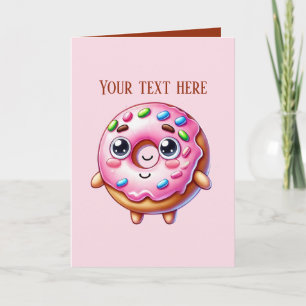 Aardige bakkerij voor donutliefhebbers aanpasbaar kaart