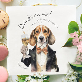 Aardige Beagle Ober Aquarel Aanpasbaar Servet