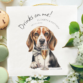 Aardige Beagle Ober Aquarel Aanpasbaar Servet